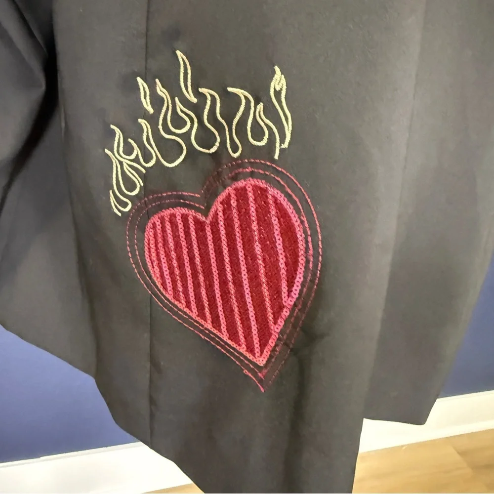 Studio Refined by Torrid Embellished Blazer, Hearts, Stars, & Skull, Size 1X - Picture 7 of 11